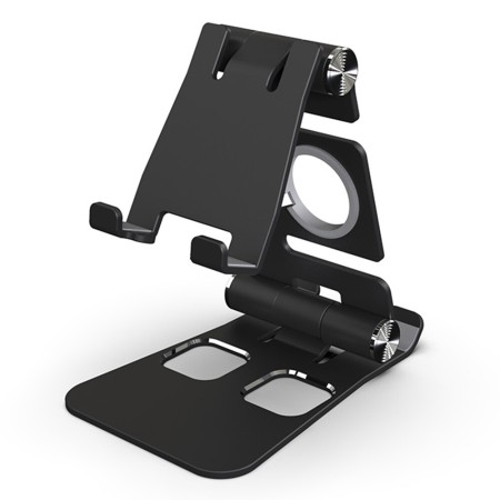 Suport Birou Telefon - Techsuit Adjustable Tablet / Watch Aluminium Stand (RX-2010) - Black