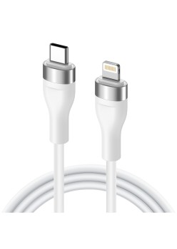 Cablu de Date cu Mufe Type-C, Lightning 60W, 1.2m - Lito (LD02) - White