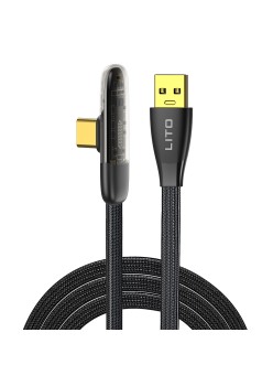 Cablu de Date cu Mufe USB, Type-C, 1m - Lito (LD11) - Black
