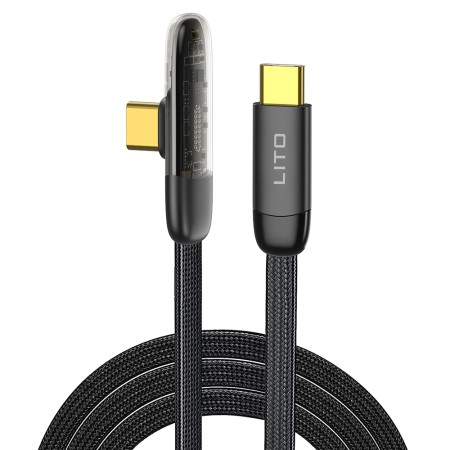 Cablu de Date cu Mufe Type-C, 1m - Lito (LD11) - Black