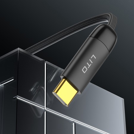 Cablu de Date cu Mufe Type-C, 1m - Lito (LD11) - Black