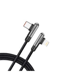 Cablu de Date cu Mufe Type-C, Lightning 60W, 1m - Lito (LD13) - Black