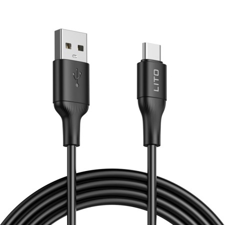 Cablu de Date cu Mufe USB, Type-C, 1m - Lito (LD06) - Black
