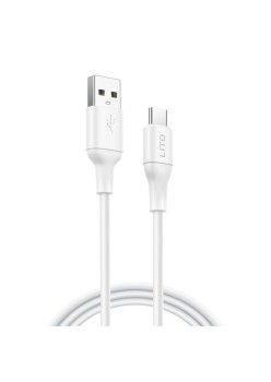Cablu de Date cu Mufe USB, Type-C, 1m - Lito (LD06) - White