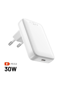 Incarcator EU, Type-C, 30W - Fixed Slim (FIXCG30S-C-WH) - White