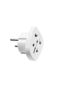Adaptor EU, Policarbonat, 10A - Fixed (FIXCT-EU) - White