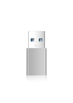 Adaptor USB 3.0 la Type-C, 5Gbps, 2.4A, aluminiu - Fixed (FIXA-CU-GR) - Grey