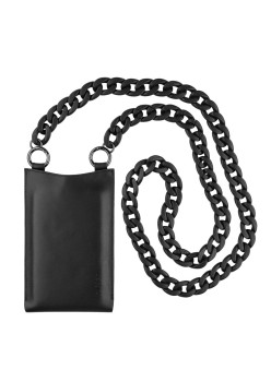 Husa pentru telefon 7" - Fixed Universal Shoulder Bag Venezia Leather (FIXVEN-BK) - Black