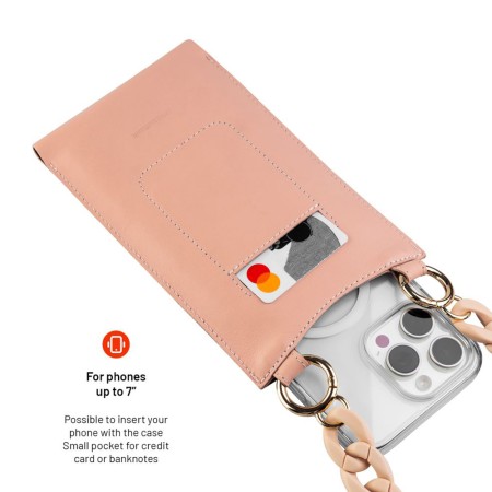 Husa pentru telefon 7" - Fixed Universal Shoulder Bag Venezia Leather (FIXVEN-PPI) - Pink