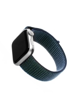 Curea pentru Apple Watch 1/2/3/4/5/6/7/8/9/10/SE/SE 2/Ultra/Ultra 2 (42/44/45/46/49mm) - Fixed Nylon Strap - Dark Blue