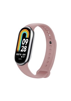 Curea pentru Xiaomi Mi Band 8 / 8 NFC / 9 / 9 NFC - Fixed Silicone Strap - Pink