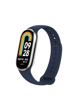 Curea pentru Xiaomi Mi Band 8 / 8 NFC / 9 / 9 NFC - Fixed Silicone Strap - Blue