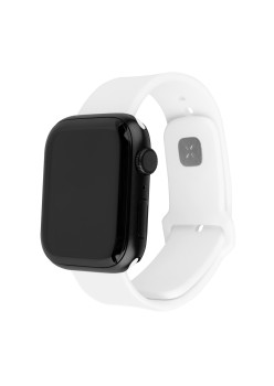 Curea pentru Apple Watch 1/2/3/4/5/6/7/8/9/10/SE/SE 2/Ultra/Ultra 2 (42/44/45/46/49mm) - Fixed Silicone Sporty Strap Set - White
