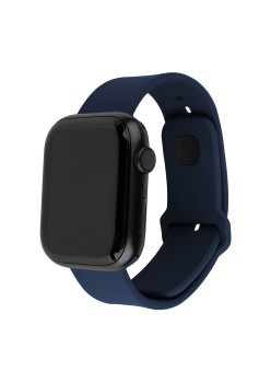 Curea pentru Apple Watch 1/2/3/4/5/6/7/8/9/10/SE/SE 2 (38/40/41/42mm) - Fixed Silicone Sporty Strap Set - Blue