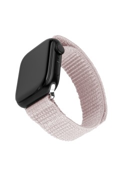 Curea pentru Apple Watch 1/2/3/4/5/6/7/8/9/10/SE/SE 2/Ultra/Ultra 2 (42/44/45/46/49mm) - Fixed Nylon Sporty Strap - Rose Gold