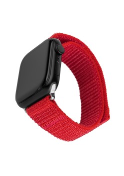 Curea pentru Apple Watch 1/2/3/4/5/6/7/8/9/10/SE/SE 2 (38/40/41/42mm) - Fixed Nylon Sporty Strap - Red