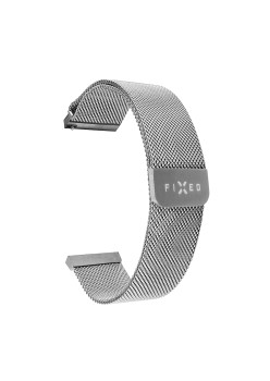 Curea pentru Samsung Galaxy Watch 4/5/Active 2, Huawei Watch GT 3 (42mm)/GT 3 Pro (43mm) - Fixed Mesh Strap - Silver