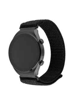 Curea pentru Samsung Galaxy Watch 4/5/Active 2, Huawei Watch GT 3 (42mm)/GT 3 Pro (43mm) - Fixed Nylon Sporty Strap - Black
