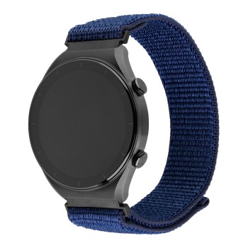 Curea pentru Huawei Watch GT 2 (46mm)/GT 2 Pro/GT 3 Pro (46mm)/Ultimate, Xiaomi Watch S1 - Fixed Nylon Sporty Strap - Dark Blue