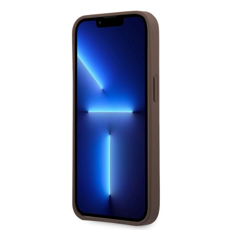 Husa pentru iPhone 14 Pro Max - Guess Hardcase 4G Big Metal Logo (GUHCP14X4GMGBR) - Brown