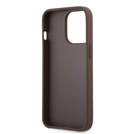 Husa pentru iPhone 14 Pro Max - Guess Hardcase 4G Big Metal Logo (GUHCP14X4GMGBR) - Brown