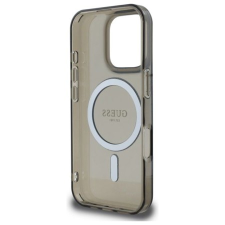 Husa pentru iPhone 16 Pro - Guess IML Glitter Circle MagSafe MagSafe (GUHMP16LHFGEREK) - Black