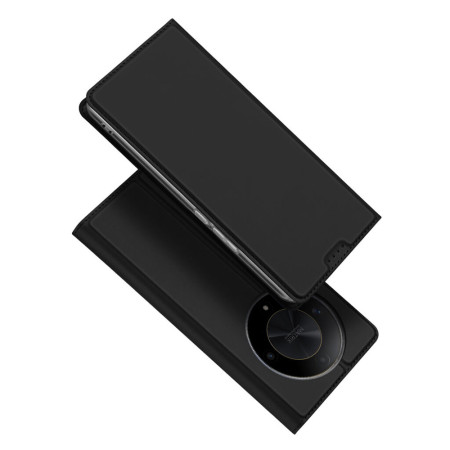 Husa Flip Honor Magic 6 Lite, Dux Ducis Skin Pro, Smart Pro Magnet, Negru