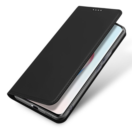 Husa Flip Honor Magic 6 Lite, Dux Ducis Skin Pro, Smart Pro Magnet, Negru