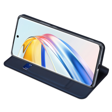 Husa Flip Honor Magic 6 Lite, Dux Ducis Skin Pro, Smart Pro Magnet, Negru