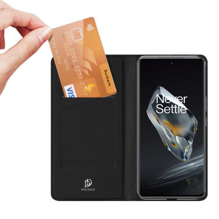 Husa Flip OnePlus 12, Dux Ducis Skin Pro, Smart Pro Magnet, Negru