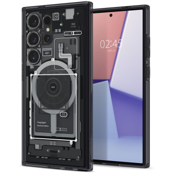 Husa pentru Samsung Galaxy S24 Ultra Spigen Ultra Hybrid OneTap MagSafe Zero One, Matte Black
