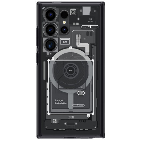 Husa pentru Samsung Galaxy S24 Ultra Spigen Ultra Hybrid OneTap MagSafe Zero One, Matte Black