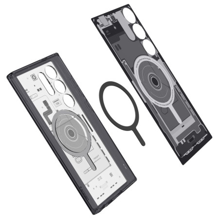 Husa pentru Samsung Galaxy S24 Ultra Spigen Ultra Hybrid OneTap MagSafe Zero One, Matte Black