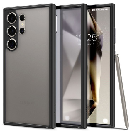 Husa pentru Samsung Galaxy S24 Ultra Spigen Ultra Hybrid, Frost Black