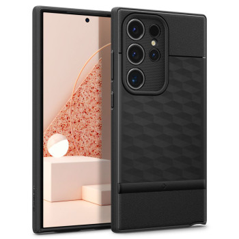 Husa pentru Samsung Galaxy S24 Ultra Spigen Caseology Parallax, Matte Black