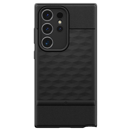 Husa pentru Samsung Galaxy S24 Ultra Spigen Caseology Parallax, Matte Black