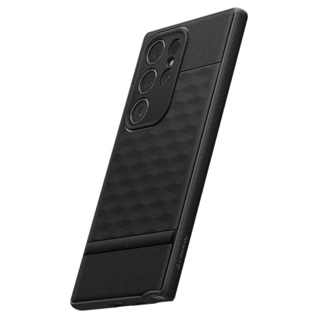 Husa pentru Samsung Galaxy S24 Ultra Spigen Caseology Parallax, Matte Black