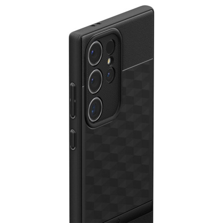 Husa pentru Samsung Galaxy S24 Ultra Spigen Caseology Parallax, Matte Black