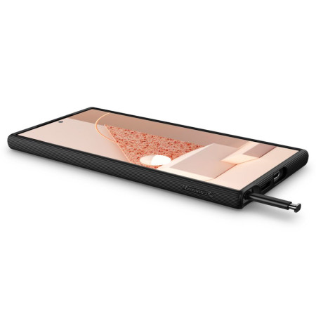 Husa pentru Samsung Galaxy S24 Ultra Spigen Caseology Parallax, Matte Black