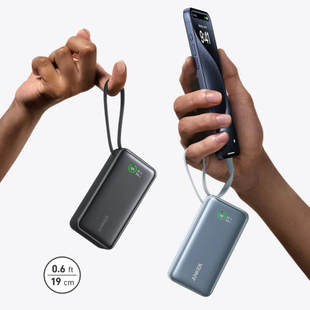 Baterie externa Tipe-C, 10000mAh, 30W Anker Nano, Black
