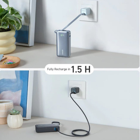 Baterie externa Tipe-C, 10000mAh, 30W Anker Nano, Black