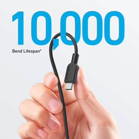 Cablu de Date Tip-C la Tip-C, 240W, 0.9m, Anker 310, Black