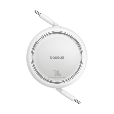 Cablu de Date Type-C la Type-C, 100W, 1m - Baseus Free2Draw Mini (P10364500211-00) - Moon White