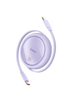 Cablu de Date Type-C la Type-C, 100W, 1m - Baseus Free2Draw Mini (P10364500511-00) - Nebula Purple