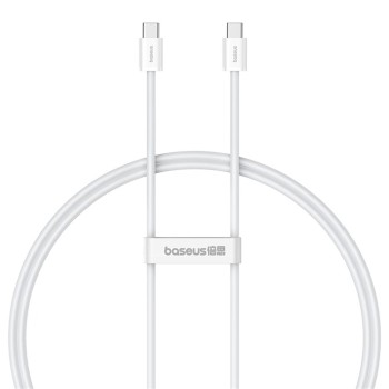 Cablu de Date Type-C la Type-C, 30W, 1m - Baseus (P10365200211-00) - Moon White