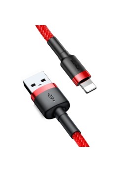 Cablu USB la Lightning, QC3.0, 2A, 3m - Baseus Cafule (CALKLF-R09) - Red
