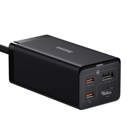 Statie Incarcare HDMI 4K 30Hz, 2x Type-C, USB, 67W, 1.5m + Cablu Type-C, 100W, 40Gbps, 1m - Baseus GaN5 Pro (CCGP110201) - Black