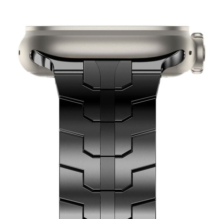 Curea pentru Apple Watch 1/2/3/4/5/6/7/8/9/SE/SE 2/Ultra/Ultra 2 (42/44/45/49mm) - Techsuit Watchband (W063) - Black