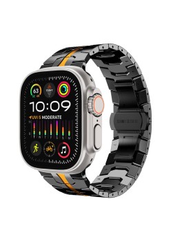 Curea pentru Apple Watch 6 44mm - Techsuit Watchband (W063) - Black Orange