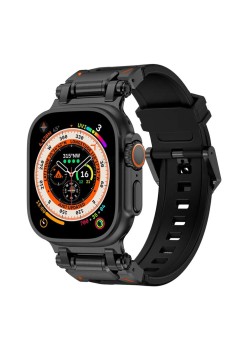 Curea pentru Apple Watch 1/2/3/4/5/6/7/8/9/SE/SE 2/Ultra/Ultra 2 (42/44/45/49mm) - Techsuit Watchband (W064) - Titanium Black
